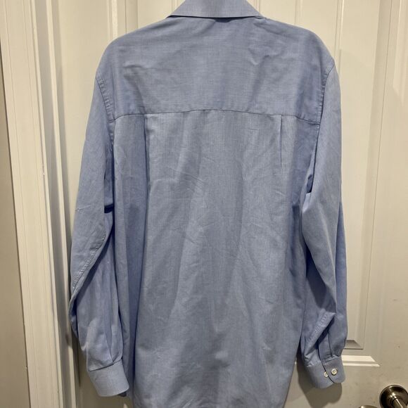 Bill Robinson men’s blue button up shirt hundred percent cotton long sleeves 16 - Picture 10 of 11